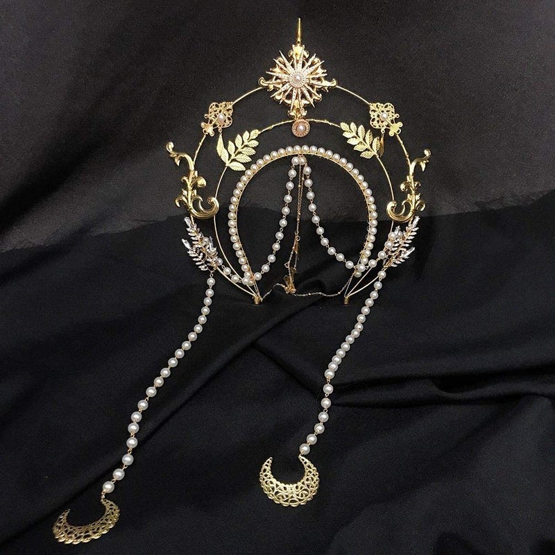BLESSUME Halo Crown Mary Goddess Headband Women's Halloween Costume Goddess Headpiece (Style 11) - Image 5